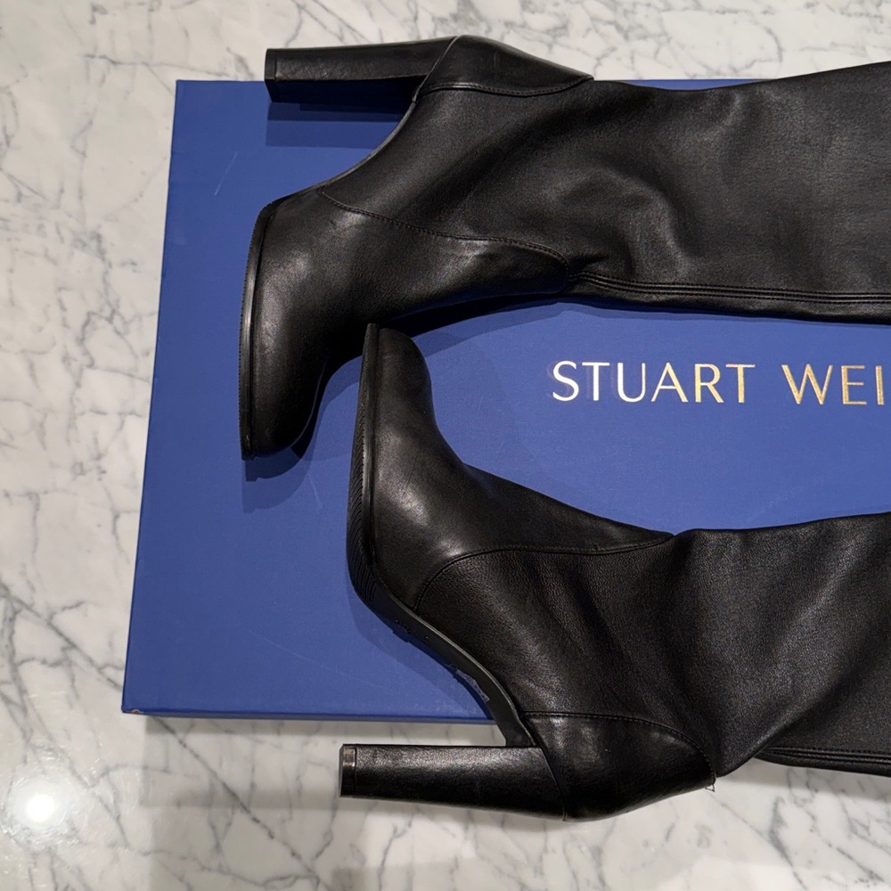 Stuart Weitzman Over the Knee leather boots - Picture 5 of 13